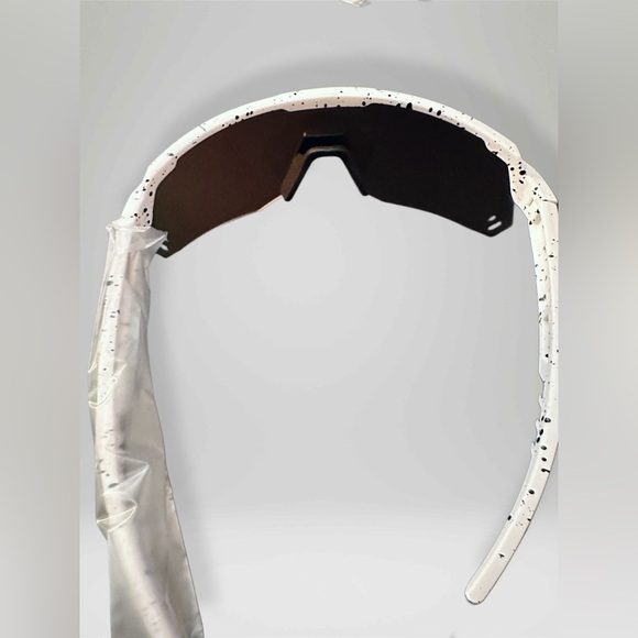 NEW Unisex Polarized Sports Sunglasses UV 400 Protection White Speckled Frame - Picture 7 of 13